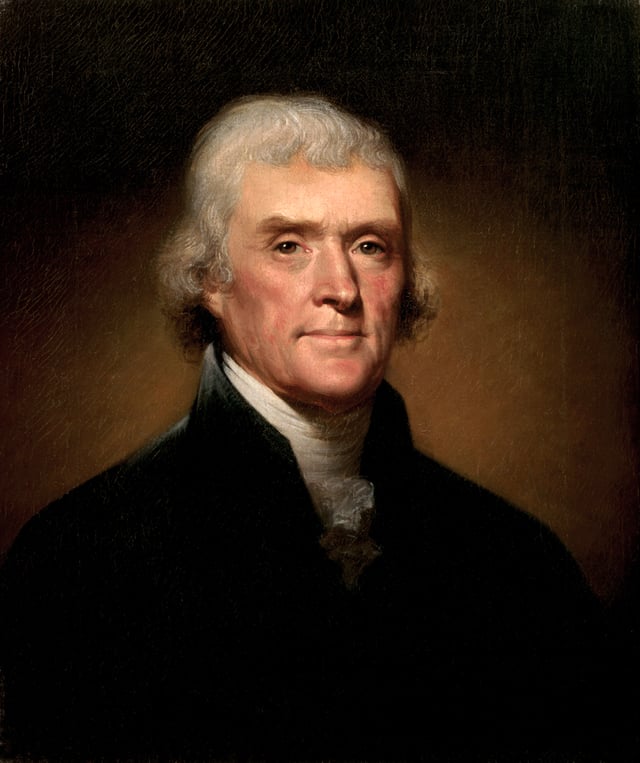 Thomas Jefferson, the third President of the United States, whose letter to the Danbury Baptists Association is often quoted in debates regarding the separation of church and state.