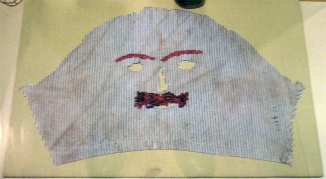 An early 20th-century Irish Halloween mask displayed at the Museum of Country Life.