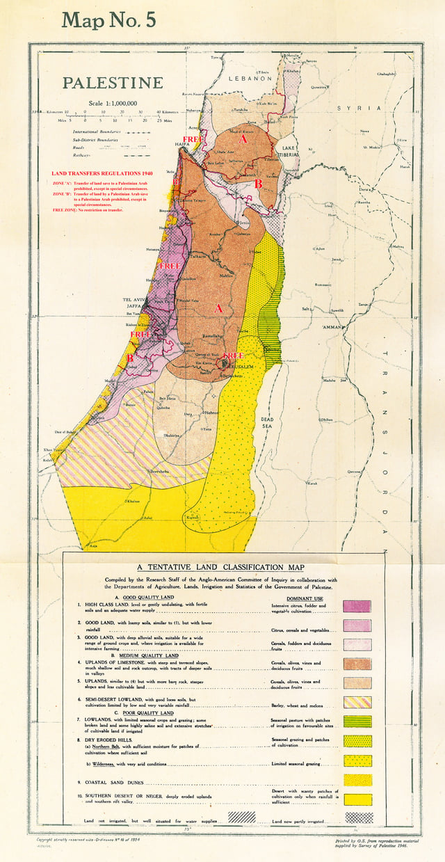 Land classification as prescribed in 1940.