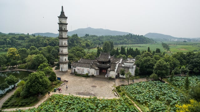 Xinye, a village noted for its well-preserved Ming and Qing era architecture and ancient residential buildings.