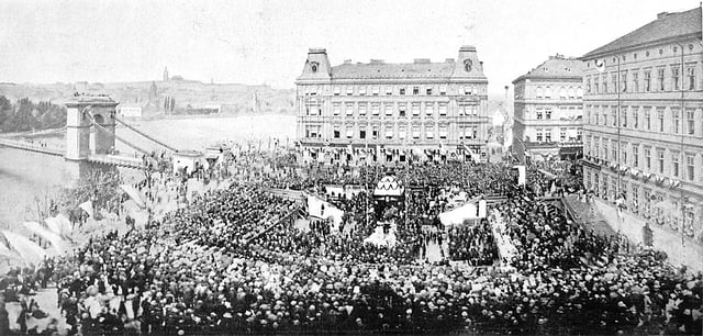 Ceremonial laying of the foundation stone of the National Theatre during the Czech National Revival, 1868