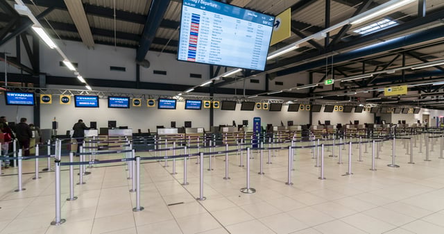Terminal D check-in area