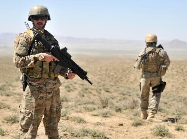 Albanian soldiers in the Province of Kandahar, Afghanistan.