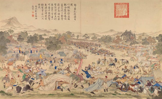 Campaign against the Dzungars and the Qing conquest of Xinjiang between 1755 and 1758