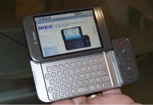 HTC Dream or T-Mobile G1, the first commercially released device running Android (2008)