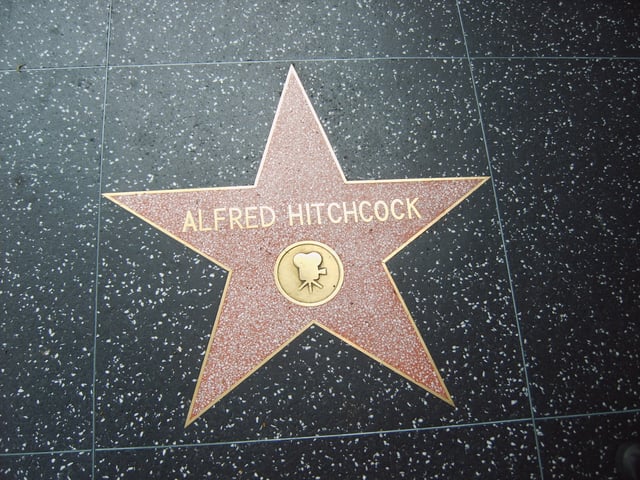 One of Hitchcock's stars on the Hollywood Walk of Fame