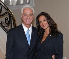 Crist and his former wife Carole Rome
