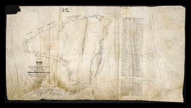 1859 survey map of the Rancho San Pedro
