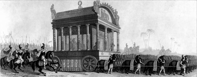 19th century depiction of Alexander's funeral procession based on the description of Diodorus