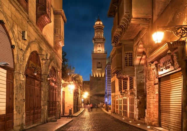 Muizz Street. Old Cairo has the greatest concentration of medieval architectural treasures in the Islamic world.