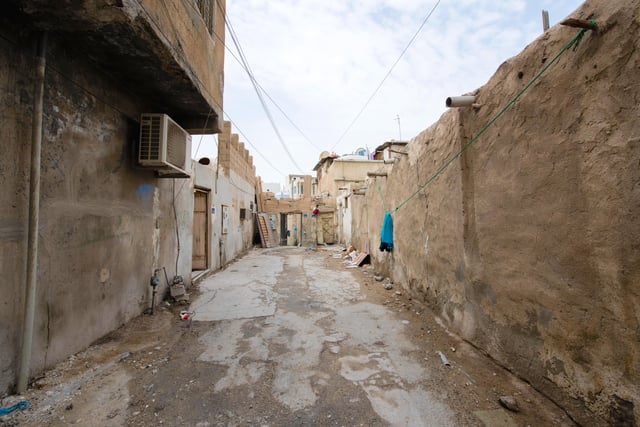 An old district in Doha planned with narrow streets and rough plastered walls gives a glimpe of the city's past.