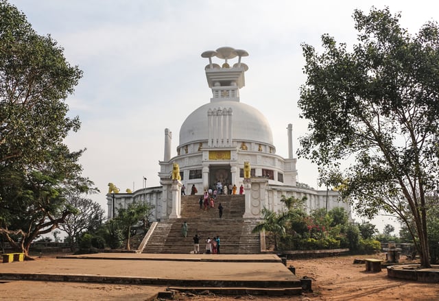 Shanti Stupa at Dhauli is the location where Kalinga War was fought in c. 260 BCE
