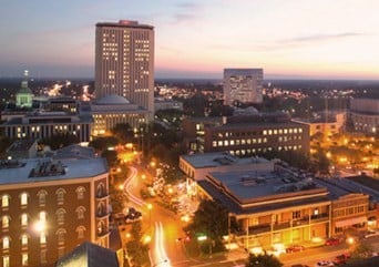 Downtown Tallahassee at night