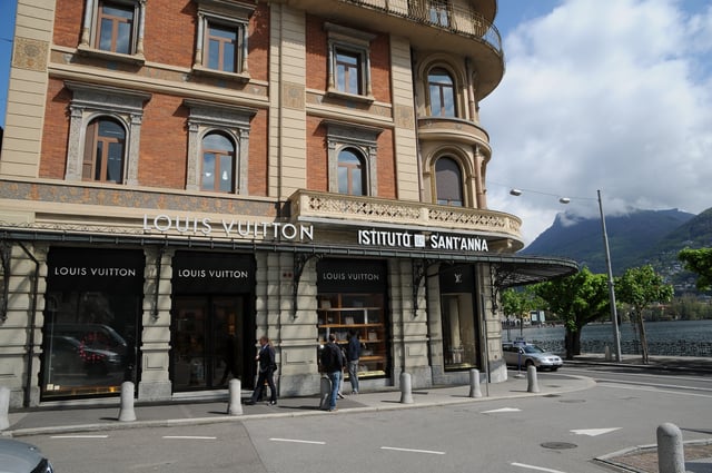 Louis Vuitton store in Lugano, Switzerland.