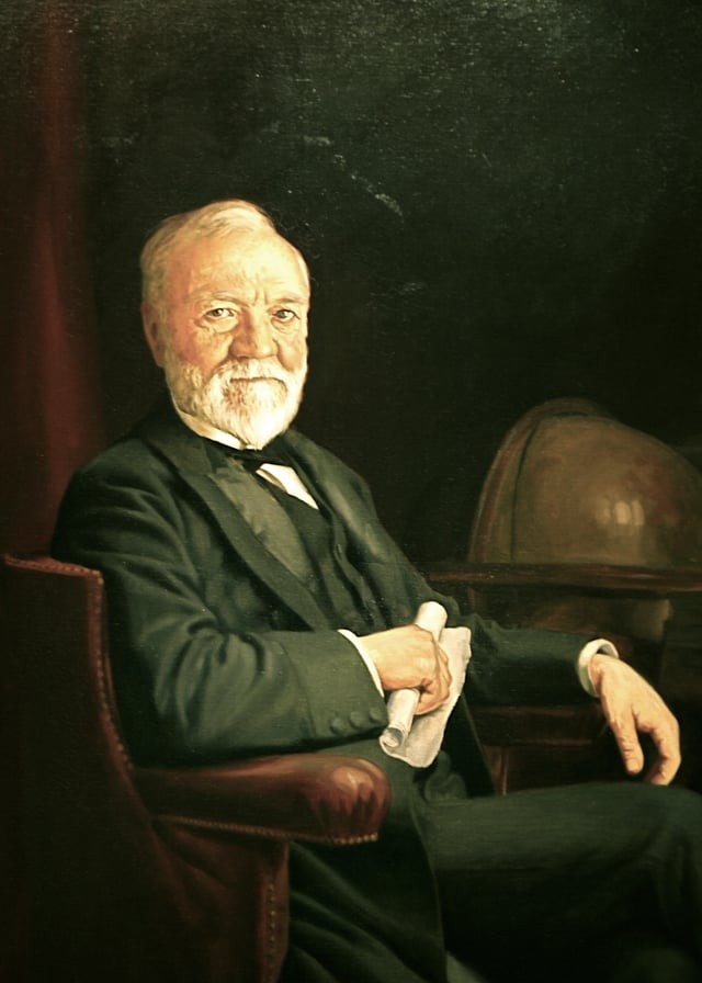 Carnegie as he appears in the National Portrait Gallery in Washington, D.C.