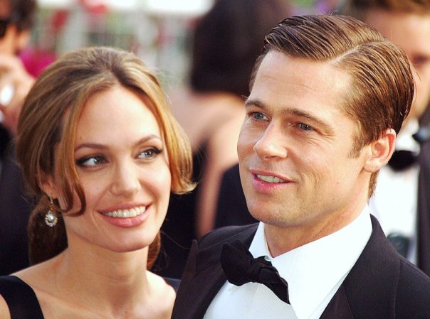 Jolie with Brad Pitt, at the Cannes premiere of A Mighty Heart in 2007