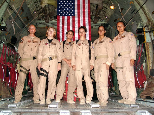From 2005, the first all female C-130 Hercules crew to fly a combat mission for the U.S. Air Force