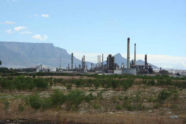 Chevron Oil Refinery (previously known as the Caltex Refinery) in Cape Town, South Africa