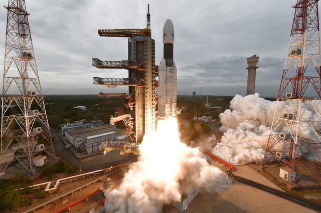 Chandrayaan-2 lifting off on 22 July 2019