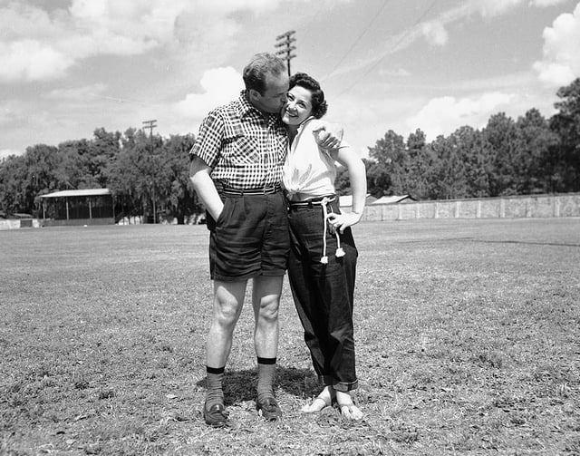 Cooke and his wife, Jean, in 1955