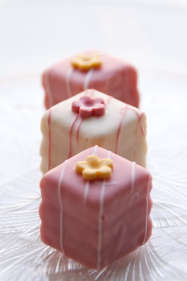 Petits fours are baker's confections.