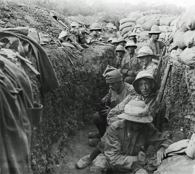 Troops from the Royal Irish Fusiliers serving in Gallipoli in Autumn 1915