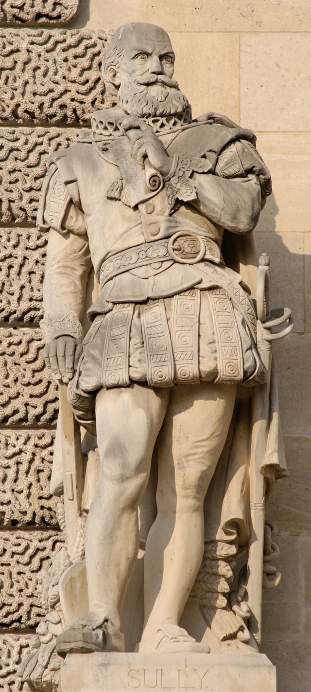 Statue of Sully at the Palais du Louvre, Paris.