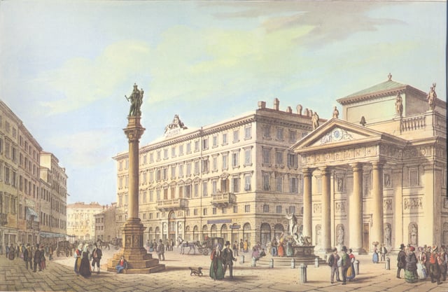 The Stock Exchange Square in 1854