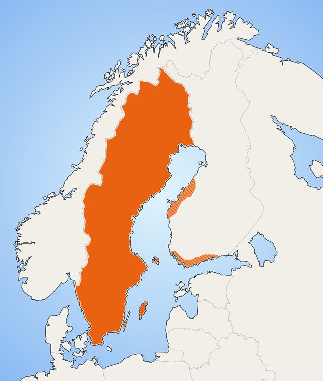 Distribution of speakers of the Swedish language