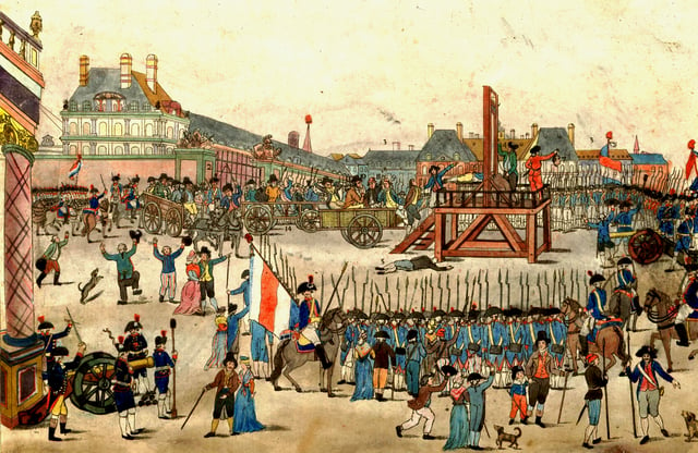 The execution of Robespierre on 28 July 1794 marked the end of the Reign of Terror.