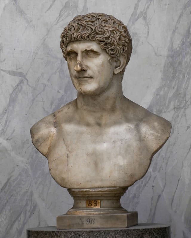 A Roman marble portrait bust of Mark Antony, made during the Flavian dynasty (69–96 AD), Vatican Museums
