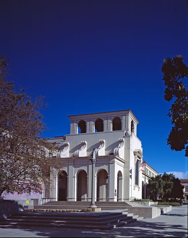 Architect Robert A. M. Stern chose a bold design for the new Pasadena, California Police Department Building, which opened in 1990