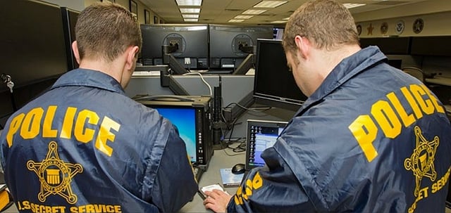 Secret Service agents conducting electronic investigations