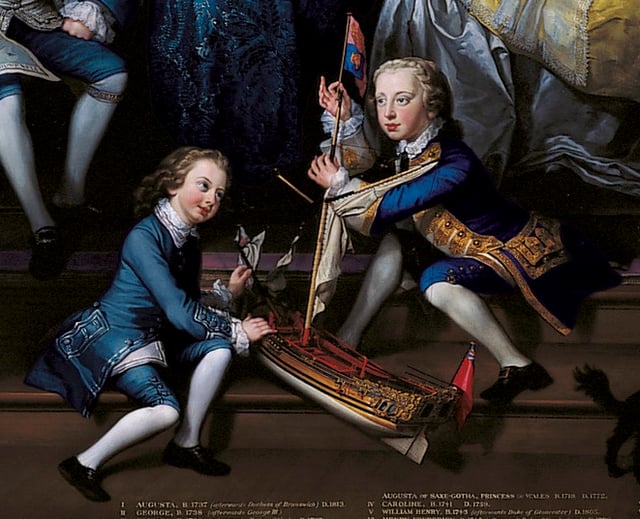 William Henry (left) with his brother Henry, from a family group portrait of 1751.