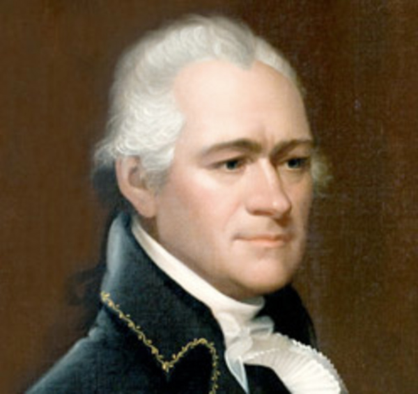 Detail of 1802 portrait by Ezra Ames, painted after death of Hamilton's son Philip