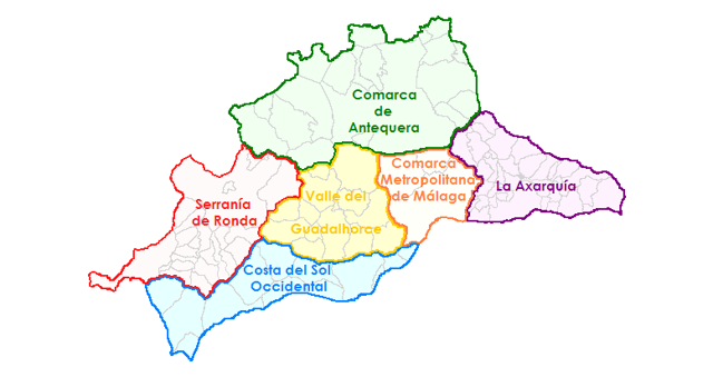 Regions of Málaga