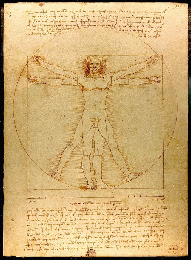 Vitruvian Man by Leonardo da Vinci (c. 1487)