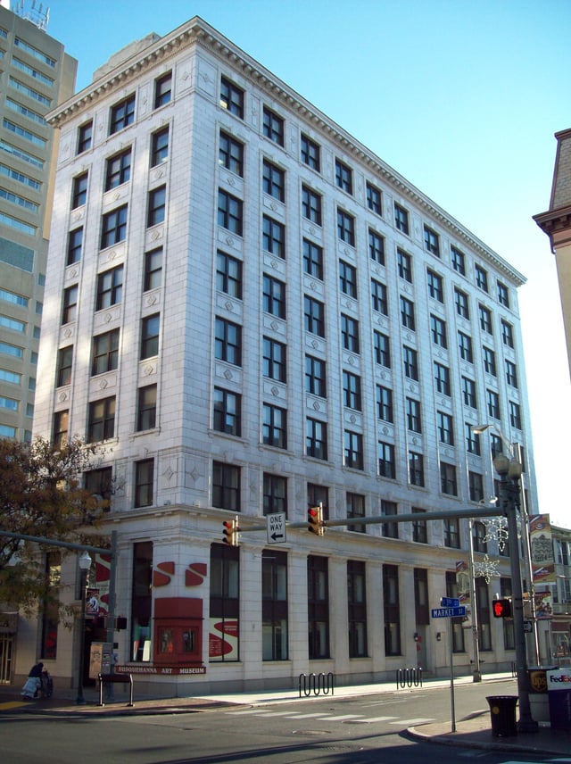 The Kunkel Building, built in 1913, was home to the Susquehanna Art Museum until December 2010.