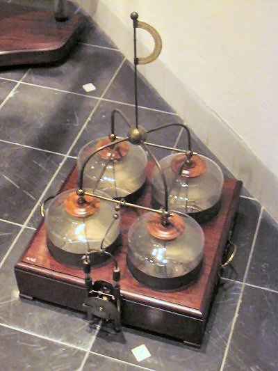 Battery of four Leyden jars in Museum Boerhaave, Leiden, the Netherlands