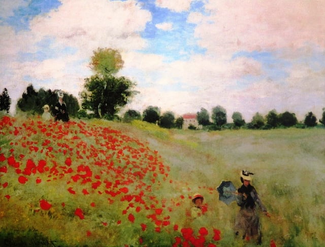 Monet's painting of a poppy field, completed in 1873