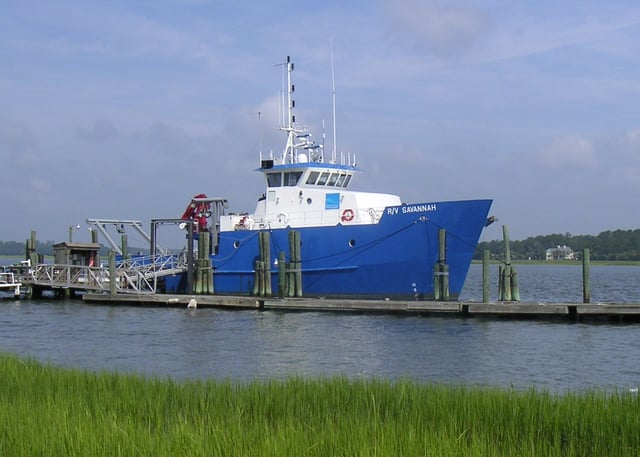 The R/V Savannah research vessel at the Skidaway Institute of Oceanography