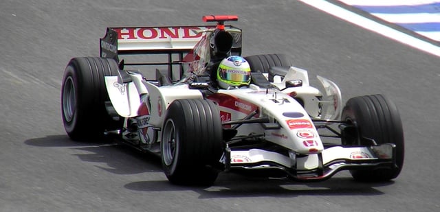 Rubens Barrichello driving for Honda