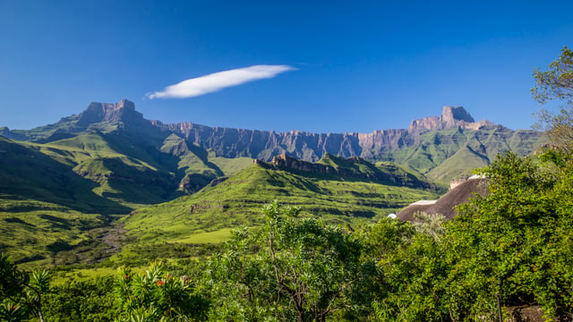 Drakensberg, the eastern and highest portion of the Great Escarpment which surrounds the east, south and western borders of the central plateau of Southern Africa