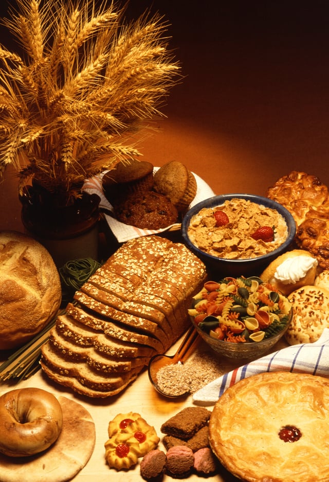 Wheat is used in a wide variety of foods.