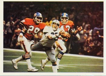 The Cowboys playing against the Broncos in Super Bowl XII.