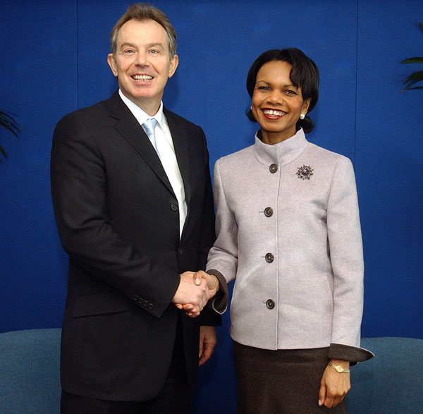 Blair meets with US Secretary of State Condoleezza Rice, March 2005