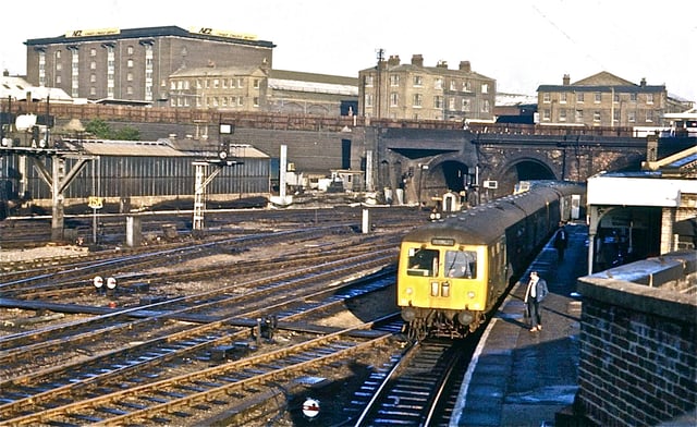 Class 105 at Kings Cross, York Road station on the last day of diesel services to Moorgate