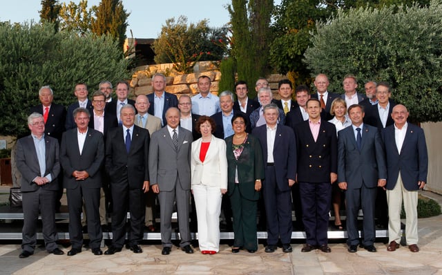 Foreign Ministers of the European Union countries in Limassol during Cyprus Presidency of the EU in 2012