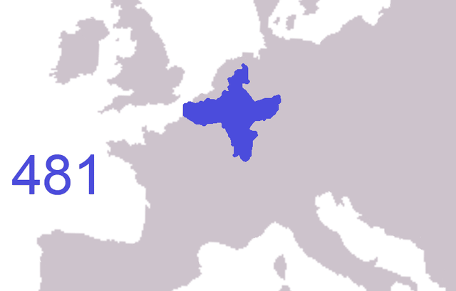 Frankish expansion from 481 to 843/870