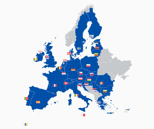 European countries in which Lidl is active